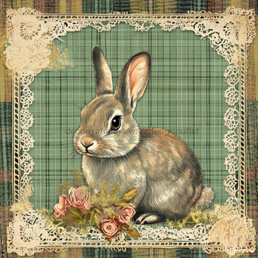 Easter Rabbit Sign, DCO-13458, Sign For Wreath, 10x10